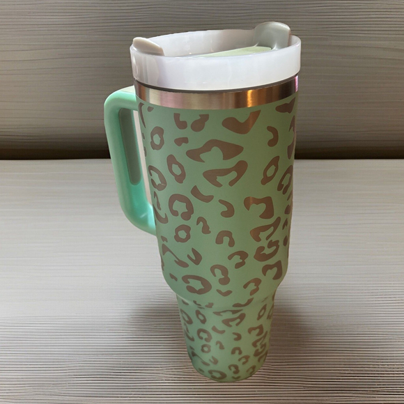 40 Oz Tumbler W/Handle, Straw, Insulated, Stainless Steel Spill Proof•New - Picture 6 of 6